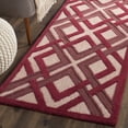 thumbnail image 2 of SAFAVIEH Martha Stewart Baldric Geometric Wool Runner Rug, Ivory/Red, 2'3" x 8', 2 of 5