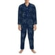 thumbnail image 3 of Balery Snowflake Dark Blue Pijama para Hombre de Dos Piezas con Manga Larga, Conjunto de Dormir y Descanso Suave con Bolsillos-Large, 3 of 7