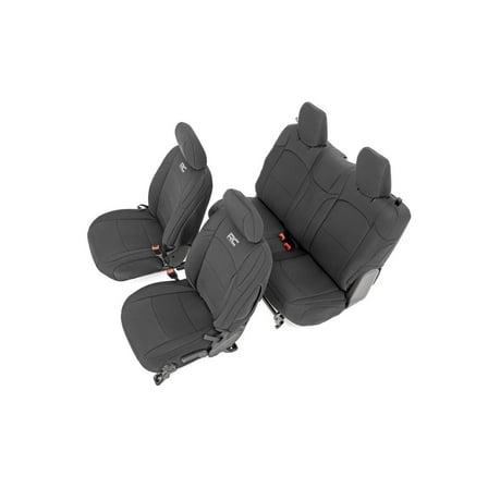 Rough Country Neoprene Seat Covers (fits) 2018-2020 Jeep Wrangler JL | 2DR | Water Resistant | 1st/2nd Row | 91020