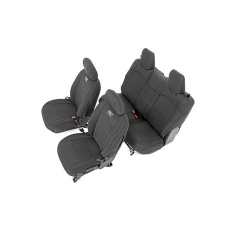 Rough Country Neoprene Seat Covers (fits) 2018-2020 Jeep Wrangler JL | 2DR | Water Resistant | 1st/2nd Row | 91020
