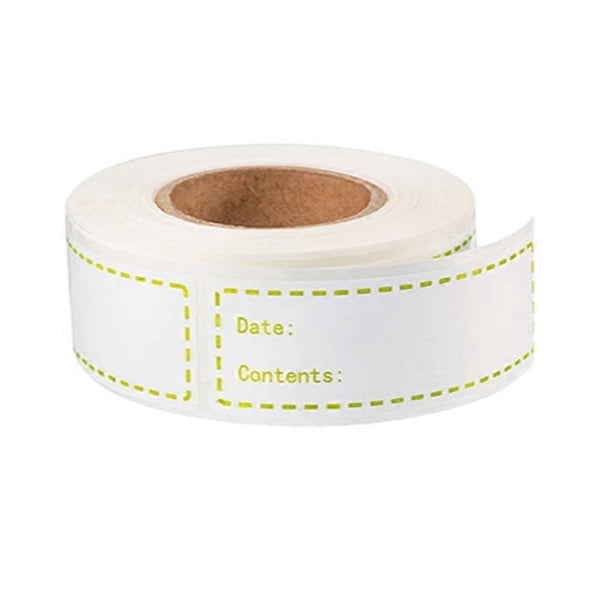 500pcs 1 x 3 Inch Removable Storage Stickers,Green Labels ,Self-Adhesive Food Freezer Date Labels-Waterproof Oil-Resistant Easy Clean Leaves no Residu