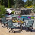 thumbnail image 6 of ARDEN Midback Outdoor Patio Chair Cushion, 2 Pack, 18 x 16.5, Rain-Proof Seat Pad, Fade-Resistant Outdoor Cushion Sapphire Aurora Blue Damask, 6 of 12