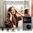 thumbnail image 1 of Reproductor de MP3 HiFi Bluetooth 5.0 Reproductor de Audio Sin Pérdida Reproductor de Música Digital Reproductor de Audio Portátil Tarjeta 16G Incorporada Negro, 1 of 5