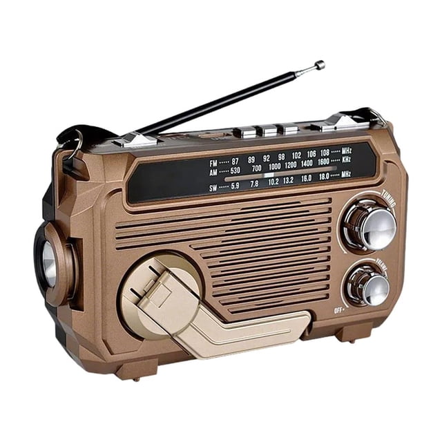2026 new Solar Hand Crank Emergency Radio, Bluetooth 5.2 Speaker with AM FM SW 3 Band Reception, 3W Powerful Audio and Power Bank, Portable Multifunctional Radio