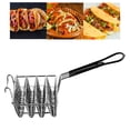 thumbnail image 5 of Stainless Steel Taco Fryer 4 Shells/6 Shells Cooking Tool Deep Fryer Fryer Basket Taco Holder for Snack Cart Restaurant Cooking , 4 Shells , Medium 4 Shells V Shape, 5 of 8