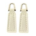 thumbnail image 5 of balikha 2x Zipper Pulls Zip Puller Tag PU Leather Replacement Decorative Zipper Pull Tabs Zip Pulls for Luggage Bag Suitcase Purses White, 5 of 9