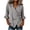 Gray, variant on Women's Linen Tops Dressy Cotton 3/4 Ruffle Sleeve V-Neck Wrap Front Blouse Casual Loose Fit Boho Shirts White