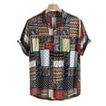 thumbnail image 1 of Camisas para hombre Camisas de playa de algodón y poliéster Blusas de manga corta estampadas Tops Camisas de cuello cuadrado para fiesta en la playa XXL jinwen Camisas para hombre, 1 of 8
