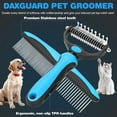 thumbnail image 4 of 【2-in-1 Professional Pet Grooming Kit】Double-Sided Dematting Comb & Flea Comb, Detangle Matted Fur for Dogs/Cats/Rabbits, Reduce Shedding with Effective Pet Brush for Home Use, Quick & Painless!, 4 of 7