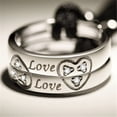 thumbnail image 3 of pareja geométrica regalos joyería y plata masculina Anillos ajustables 925 anillos femeninos, 3 of 7