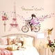 thumbnail image 1 of Pegatinas de pared Torre Eiffel de París, calcomanías de pared, pegatinas repetibles, decoración de pared para dormitorio de niñas, 1 of 8