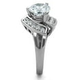 thumbnail image 3 of High polished (no plating) Stainless Steel Ring with AAA Grade CZ in Clear for Women Clear Stone Color Style TK1528 Size 10, 3 of 3