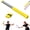 Yellow, variant on 2027 Upgraded Adjustable Intensity Badminton Swing Trainer (11.8") - 2026 Upgraded Badminton Swing Trainer, Adjustable Magnetic Swing Trainer with Sound Feedback for Beginners to Advanced