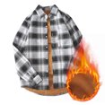 thumbnail image 4 of LYXSSBYX Winter Jackets for Men Clearance Men's Plush Thick Warm Plaid Shirt Autumn and Winter Jacket, 4 of 4