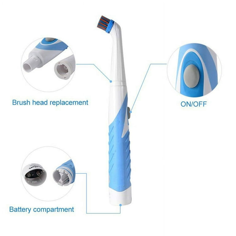 4 in 1 Power Sonic Scrubber Electric Spin Scrubber Cleaning Brush for  Household Toilet Kitchen Bathroom Scrubber Multifunctional Spin Scrubber  360