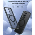 thumbnail image 2 of [NO.1 Magnetic for Samsung Galaxy S21 Ultra Case with MagSafe[Military Grade Drop Tested][Translucent Matte][Anti-Fingerprint] Soft Silicone Bumper for Samsung Galaxy S21 Ultra Phone Case,Black, 2 of 8