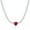 Ruby, variant on Sterling Silver Created Emerald Heart Necklace for Women - Meaningful Heart Tennis Necklace - Beautiful Heart Necklace for Valentine's Day