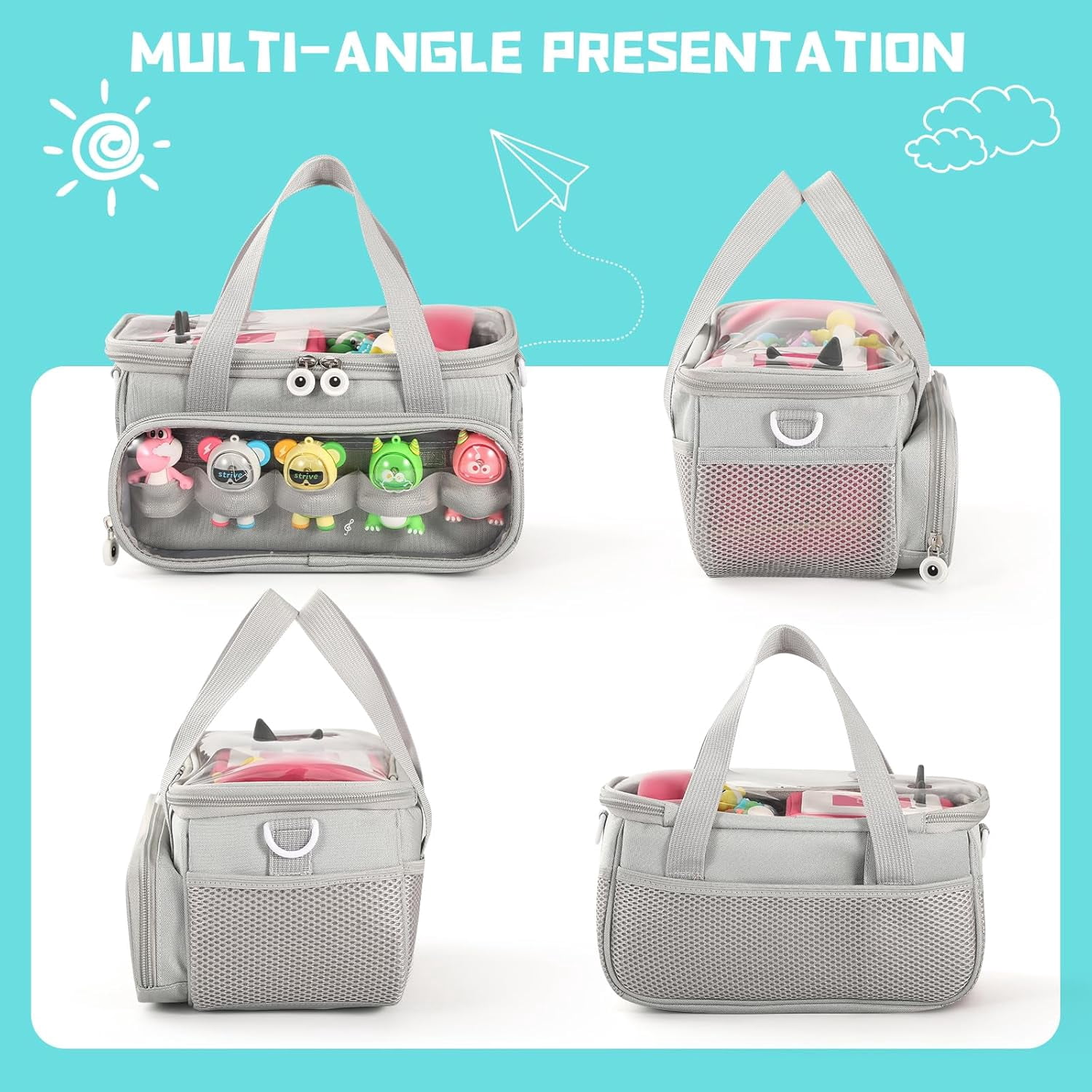 Carrying Case for Toniebox, Storage Carrier Bag for Tonie Characters with Shoulder Strap and Handle