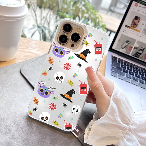 "Obtenga lo mejor de ambos mundos: protección y estilo con una funda plateada mate con ilustración de dibujos animados para iPhone"
