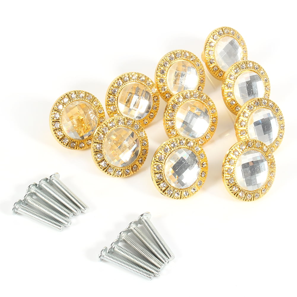 1Pc Rhinestone Wine Drawer Cabinet Handles Fashion Diamond Crystal Pull Knobs 