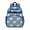 Blue-14, variant on Bohemian Floral Elephant Backpack Baby Elephant and Mandala Pattern Bookbag for Students with Abstract Ethnic Hand-Drawn Design