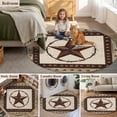 thumbnail image 6 of Country Star Washable Round Area Rug 3.3 ft, Farmhouse Texas Star, Soft Non Slip Rugs Stain Repellent Indoor Felt Carpet for Living Dining Room Bedroom Home Office, 6 of 9