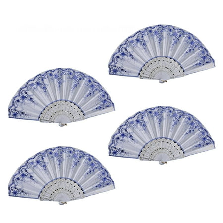 

bangyoudaoo 4 Hand Folding Fan Decorative Woven Hand Fan Wedding Hand Fan Folding Hand Fan Wedding Favors Gifts for Party Wedding Dancing Decoration
