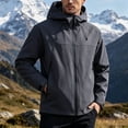 thumbnail image 5 of LEKWK Rain Jacket Men Big and Tall Water Resistant Lightweight Windbreaker Hooded Coat Full Zip Hiking Running Golf Outdoor Activewear, 5 of 9