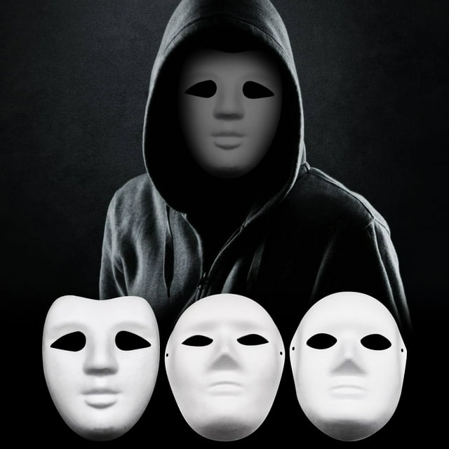 Mascarillas blancas caseras para pintar - Máscaras de papel en blanco en pack de 10 para Halloween, cosplay y manualidades - fáciles de colorear con acrílicos y rotuladores