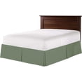 thumbnail image 3 of 100% Egyptian Cotton 1000 Thread Count 1 Piece Box Pleated Bed Skirt Premium Luxury 21" Inch Deep Pocket Hotel Quality Bed Skirt Short Queen Size (60"X75") - Sage Solid, 3 of 6