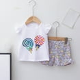 thumbnail image 2 of Ahuyic Summer Boys Girls 2 Piece Outfits,Toddler Kids Casual Clothing Set,Children's Summer Printed Tank Top And Shorts Two-piece Set,Multicolor,3-4Years, 2 of 5