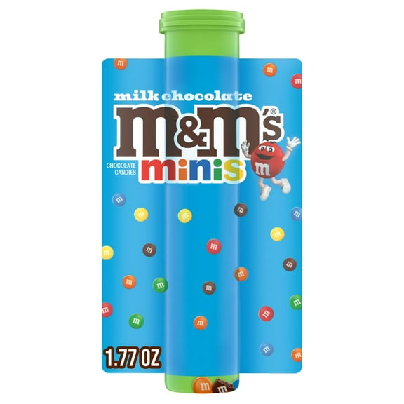 Pack of 3 M&M'S Minis Milk Chocolate Candy Mega Tube Packaging May Vary, 1.77 oz (packaging may vary)