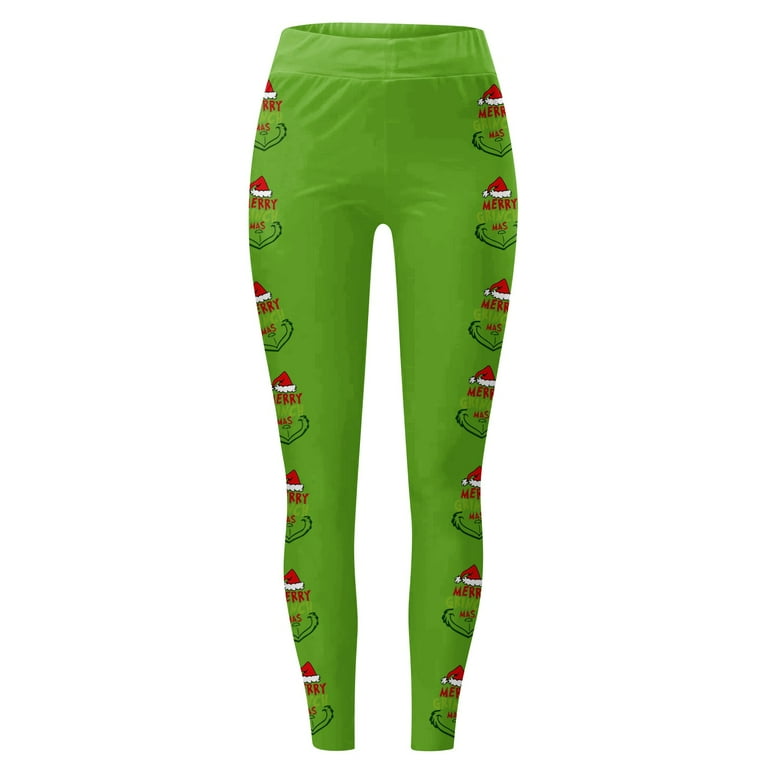 Christmas Clothes Grinch Yoga Pants, Women's Fashion Christmas