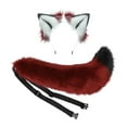 thumbnail image 3 of Wolf Ears Tail, Cosplay Diadema Accesorios para el cabello Furry Headwear Decoración Juguetes Hair Hoop para festivales Vestir Halloween Dance Niños Rojo y, 3 of 8