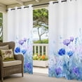 thumbnail image 5 of Spring Outdoor Curtains for Patio Waterproof, Pastoral Watercolor Flowers Grommet Curtains for Porch Outside Privacy Drape for Gazebo Garden Pergola, 2 Panels, 54x95in, 5 of 9