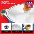 thumbnail image 4 of Nonstick Hot Pot with Divider, Blue Shabu Shabu with Silicone Spoons, Divided Cooker for Two Broths, Compatible with Induction, Gas Stove, or Grill, 4 of 5