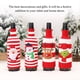 thumbnail image 4 of Naiovety Cubierta de botella de vino Navidad Santa Claus Elk de comedor en casa Ropa de rayas tejidas elásticas Banda de champán Kits de decoración para fiestas Type1 Grinch, 4 of 6