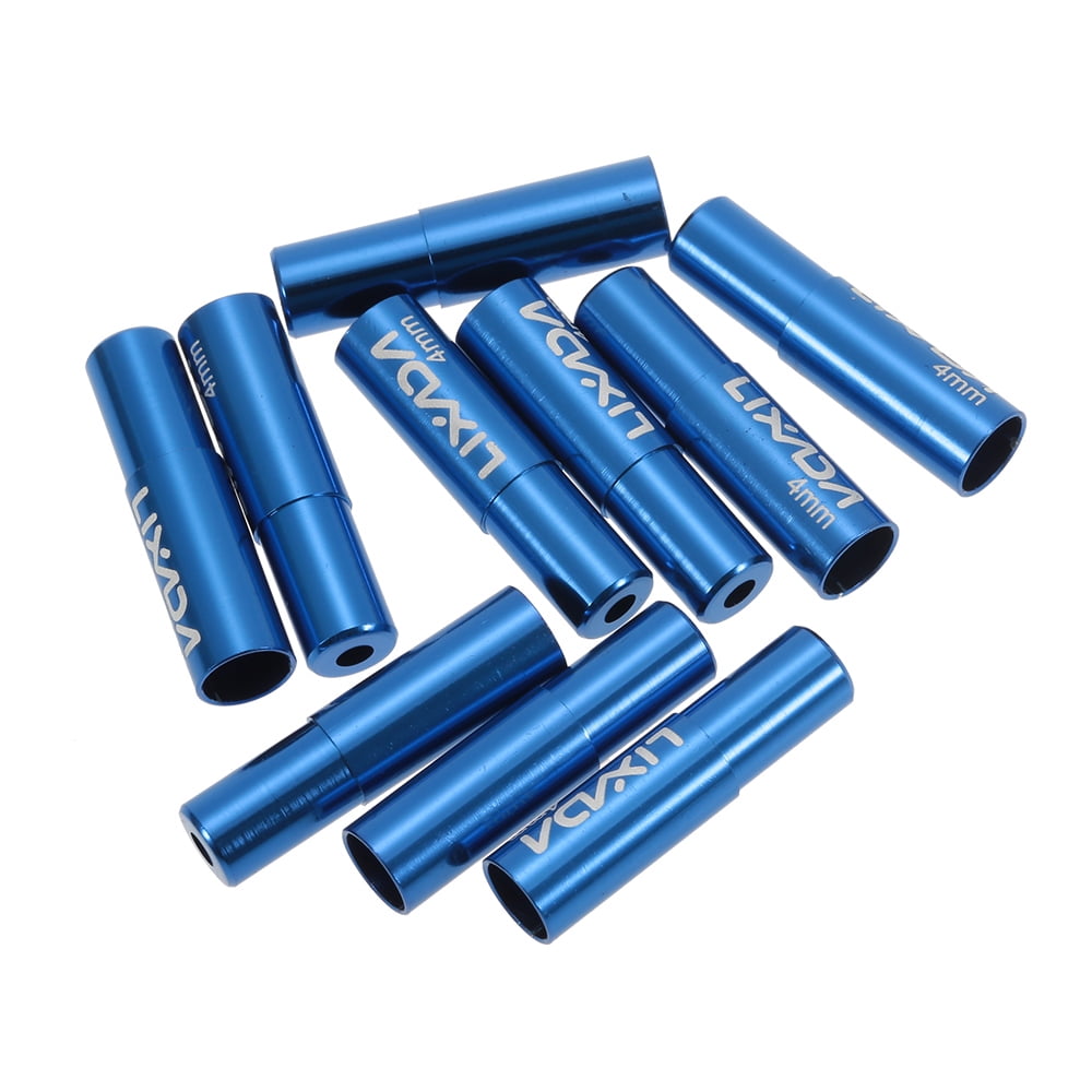 50pcs// Bag 10pcs// Color Farbetter 50pcs 4mm// 5mm Aluminum Alloy Bike Derailleur Shift Brake Wire Cable End Cap 5 Colors Bicycle Brake and Shifter Ferrule Kit