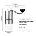 thumbnail image 3 of Manual Coffee Grinder Stainless Steel Burr Grinder External Adjustable Setting Vintage Hand Coffee Grinder Portable Hand Crank Conical Coffee Bean Grinder Mill for Home,Camping, 3 of 5