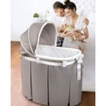 thumbnail image 3 of Badger Basket Wishes  Oval Baby Bassinet, Gray, 3 of 9