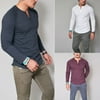 Hirigin Mens Long Sleeve Shirts Casual Formal Slim Fit Tops Blouse