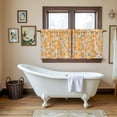 thumbnail image 4 of Spring Botanical Tier Curtains 36 Inch Length, Watercolor Floral Flowers Botanical Yellow Cafe Short Curtains for Bathroom Over Sink, Small Kitchen Curtain Light Filtering Drapes 2 Panels 27.5"Wx36"L, 4 of 8