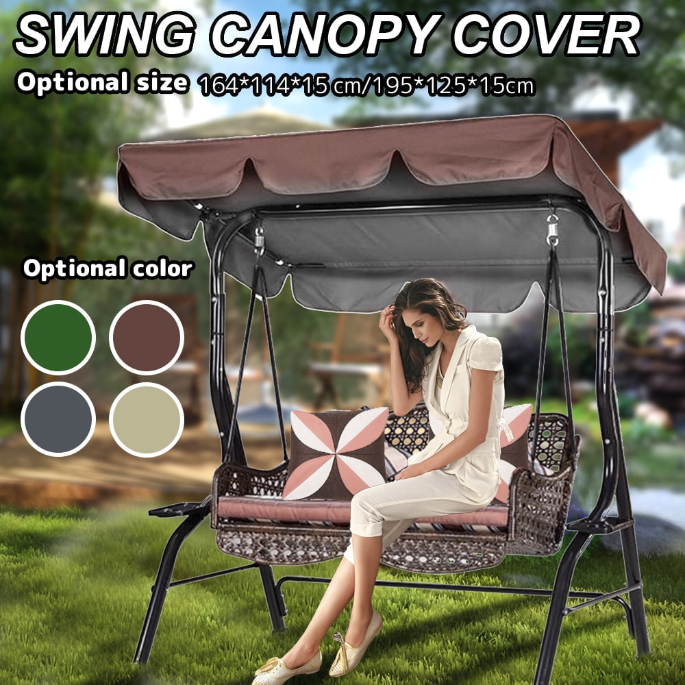 Swing Canopy Replacement for 2 & 3 Seater Garden Hammock Top Cover Waterproof
