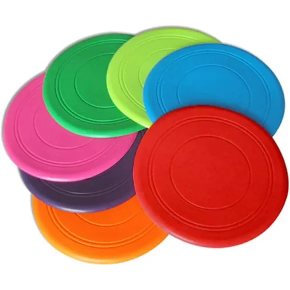7-pack silicone dog frisbee for training, high-flying aerodynamic frisbee, lightweight, floating dog frisbee