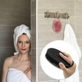thumbnail image 4 of Soft Silicone Body Scrubber 2 PCS Silicone Body Shower, Silicone Loofah 2 in 1 Bath and Shampoo Brush, Body Scrubber Shower Cleaning Exfoliating Use for Sensitive Skin, Lather Well(Black and Pink), 4 of 7