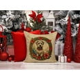 thumbnail image 5 of Glen of Imaal Terrier Christmas Flowers Throw Pillow 14 in x 14 in, 5 of 5