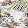 thumbnail image 5 of Black Gray Striped Throw Pillow Cover, Pillowcase Protectors with Zipper, Breathable Decorative Lumbar Pillow Case Cover, Farmhouse Stripe Art Pillow Shams for Couch Sofa 16x24Inch, 5 of 8