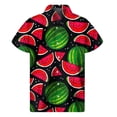 thumbnail image 4 of Camisas hawaianas con estampado 3D de sandía tropical para mí, camisas de verano de manga corta con botones, ropa para hombre, blusa con solapa, 4 of 5