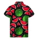 thumbnail image 3 of Camisas hawaianas con estampado 3D de sandía tropical para mí, camisas de verano de manga corta con botones, ropa para hombre, blusa con solapa, 3 of 4