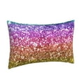 thumbnail image 2 of Balery Glitter Rainbow Pillow Covers,Bed Pilowcases,Reversible Plush Throw Pillow Covers End Pillow Encasement,Pillow Case - 16"X24", 2 of 9